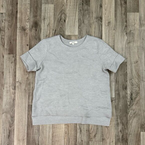 Madewell wool blend gray knit casual tee - Picture 1 of 5